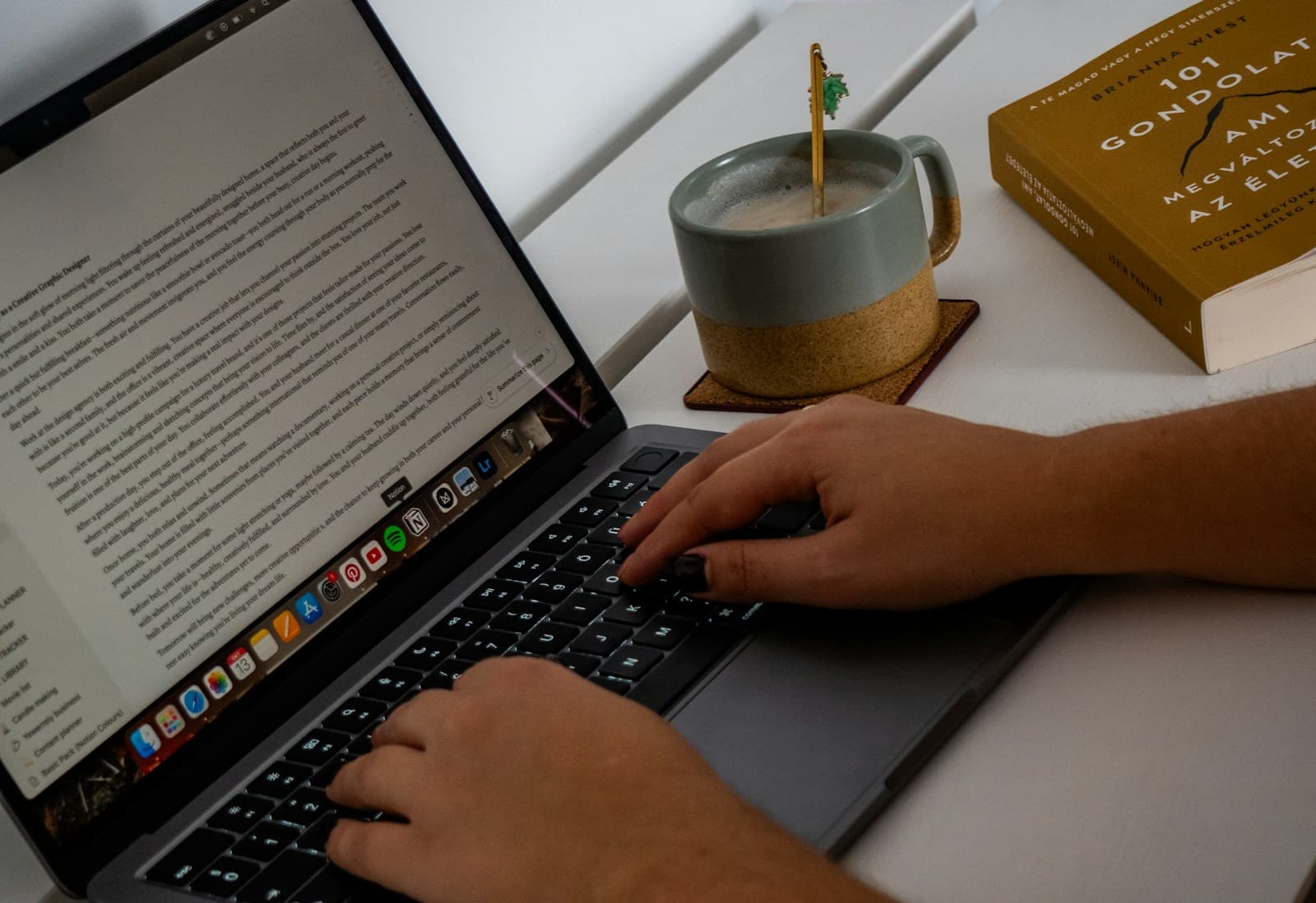 Text studio creative workspace